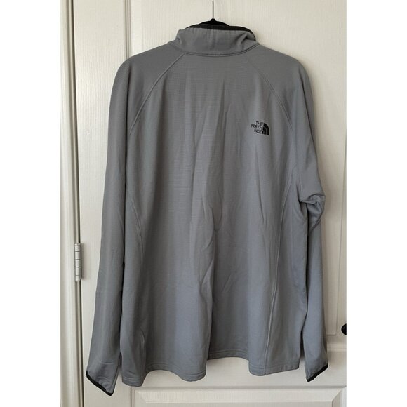 The North Face Sweatshirt Mens XXL 2X Gray Fleece 1/4 Zip Sweater Pullover Logo - Picture 4 of 13